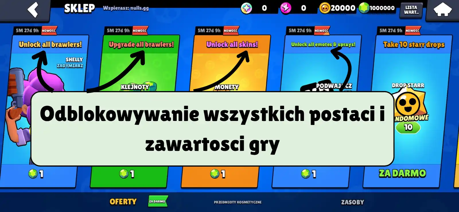 Jak odblokować wszystko w Null's Brawl na iOS.